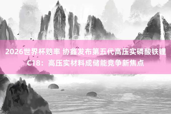 2026世界杯赔率 协鑫发布第五代高压实磷酸铁锂C18：高压实材料成储能竞争新焦点