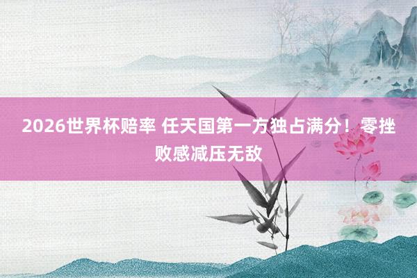 2026世界杯赔率 任天国第一方独占满分！零挫败感减压无敌
