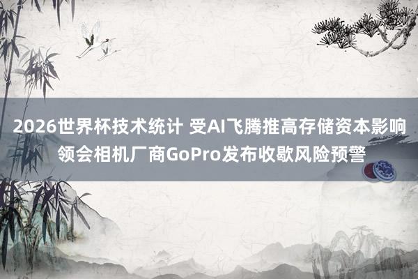 2026世界杯技术统计 受AI飞腾推高存储资本影响 领会相机厂商GoPro发布收歇风险预警