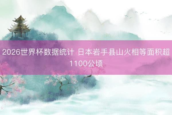 2026世界杯数据统计 日本岩手县山火相等面积超1100公顷
